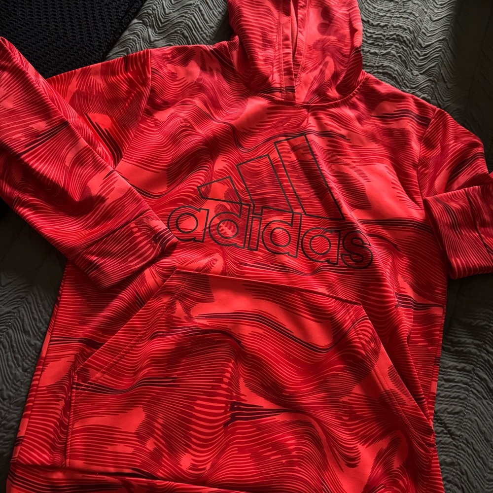 Adidas Vibrant neon orange  Red Hoodie